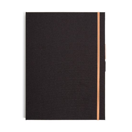 Picture of U Brands Linen Padfolio With Porous Pen, 12-1/2in x 9-3/4in, Black