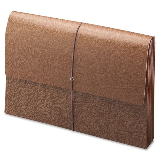 Picture of Smead Leather-Like Expanding Wallet, Legal Size, 5 1/4in Expansion, Tyvek Lined, 30% Recycled, Brown