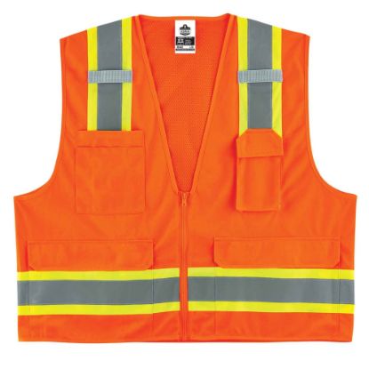 Picture of Ergodyne GloWear Safety Vest, 2-Tone Surveyors, Type-R Class 2, Large/X-Large, Orange, 8248Z