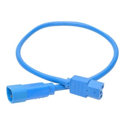 Picture of Eaton Tripp Lite Series Power Cord C14 to C15 - Heavy-Duty, 15A, 250V, 14 AWG, 2 ft. (0.61 m), Blue - Power extension cable - IEC 60320 C14 to IEC 60320 C15 - 2 ft - blue