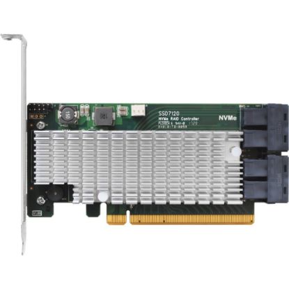 Picture of HighPoint SSD7120 NVMe RAID Controller - PCI Express 3.0 x16 - Plug-in Card - RAID Supported - 0, 1, 5, 10 RAID Level - PC, Linux