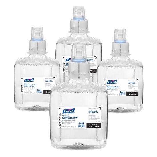 Picture of Purell Education Advanced Gentle And Free Hand Sanitizer Refill, 40.57 Oz, Pack Of 4 Refill Bottles