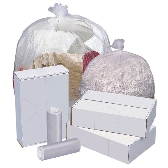 Picture of Highmark High-Density Can Liners, 11 Mic, 33 Gallons, 33in x 40in, Natural, Box Of 500