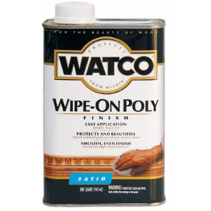 Picture of Watco Wipe-On Polyurethane, 32 Oz, Clear Satin, Pack Of 6 Cans