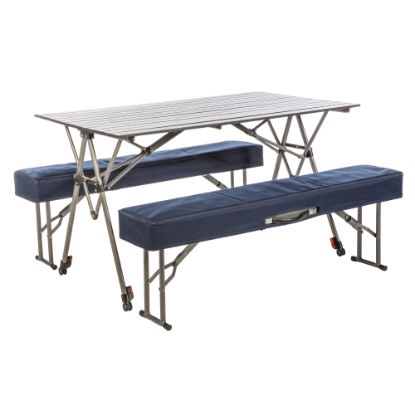 Picture of Kamp-Rite Kwik Set Table And Benches, 27-1/2inH x 27inW x 47inL, Blue