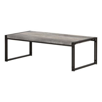 Picture of South Shore Gimetri Coffee Table, 15inH x 23-3/4inW x 47-1/4inD, Soft Gray