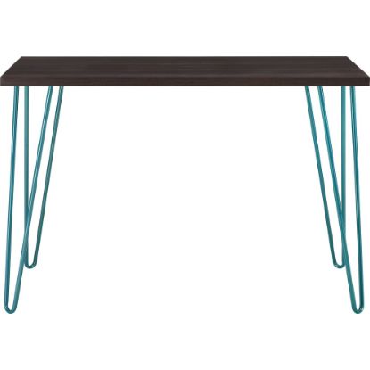 Picture of Ameriwood Home Owen 40inW Retro Computer Desk, Espresso/Teal