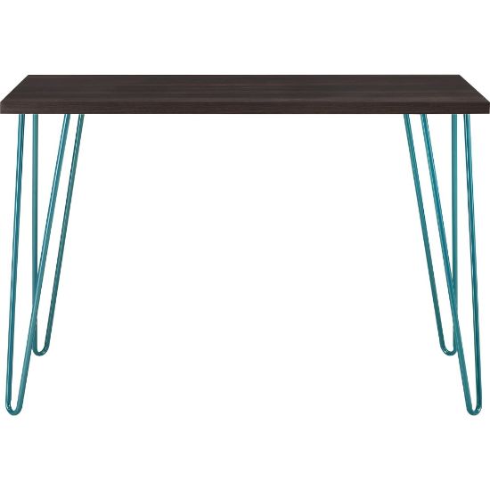 Picture of Ameriwood Home Owen 40inW Retro Computer Desk, Espresso/Teal