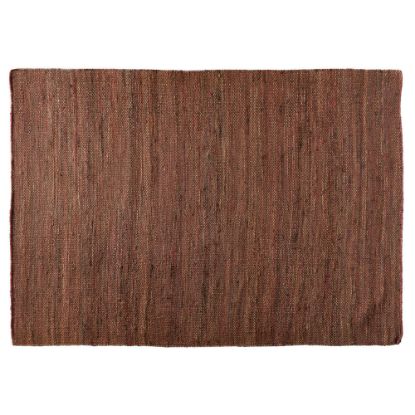 Picture of Baxton Studio Flamings Handwoven Hemp Area Rug, 63in x 90-5/8in, Rust