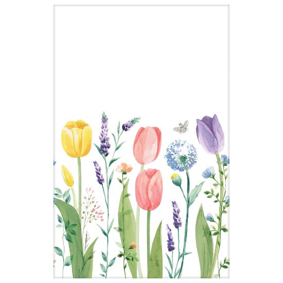 Picture of Amscan Spring Tulip Garden Plastic Table Covers, 54in x 102in, Multicolor, Set Of 3 Covers