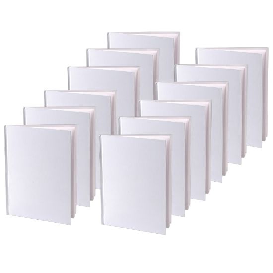 Picture of Ashley Productions Hardcover Blank Books, 6in x 8in, Unruled, 14 Sheets, White, Pack Of 12 Books