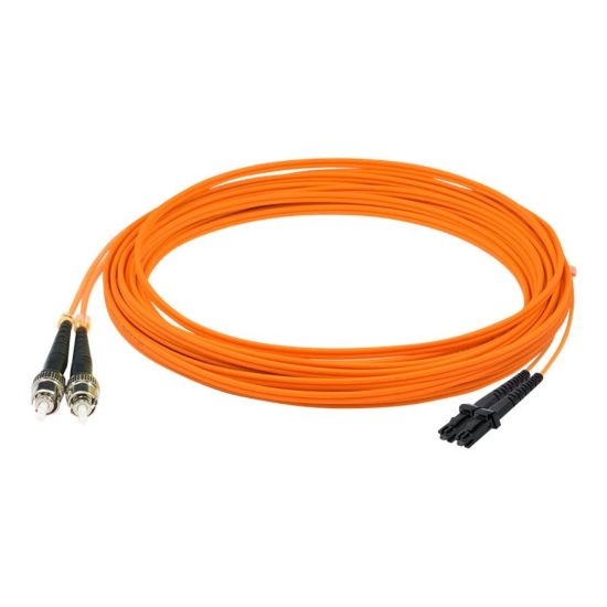 Picture of AddOn 3m MT-RJ to ST OM1 Orange Patch Cable - Patch cable - MT-RJ/UPC multi-mode (M) to ST/UPC multi-mode (M) - 3 m - fiber optic - 62.5 / 125 micron - OM1 - halogen-free - orange