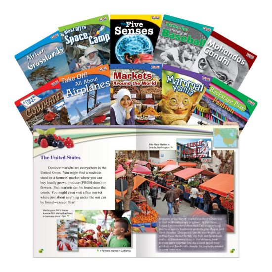 Picture of Teacher Created Materials TIME FOR KIDS Nonfiction Book Set, Set 1, Set Of 10 Books, Grade 3