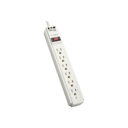 Picture of Tripp Lite Protect It! 6-Outlet Surge Protector 6 ft. Cord 790 Joules Diagnostic LED Light Gray Housing - 6 x NEMA 5-15R - 1800 VA - 790 J - 120 V AC Input - 120 V AC Output