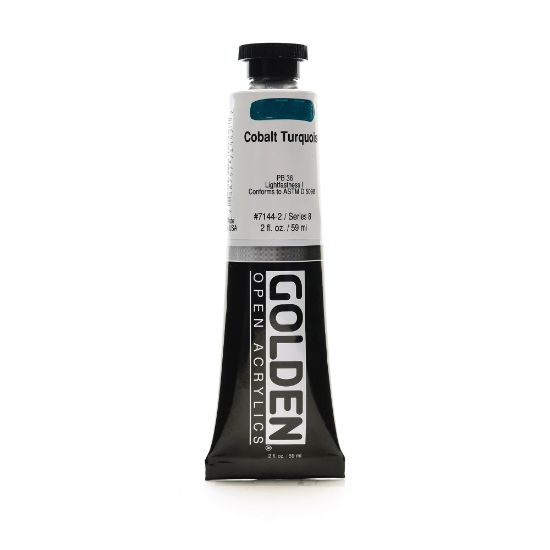 Picture of Golden OPEN Acrylic Paint, 2 Oz Tube, Cobalt Turquoise