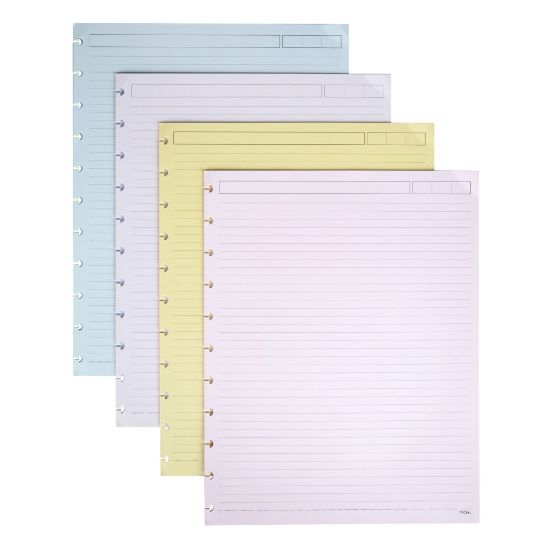 Picture of TUL Discbound Notebook Refill Pages, Letter Size, Narrow Ruled, 50 Sheets, Assorted Colors