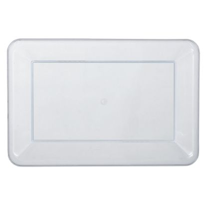 Picture of Amscan Plastic Rectangular Trays, 11in x 18in, Clear, Pack Of 4 Trays