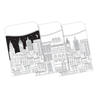 Picture of Barker Creek Peel & Stick Library Pockets, Color Me! Cityscapes, Pack Of 30