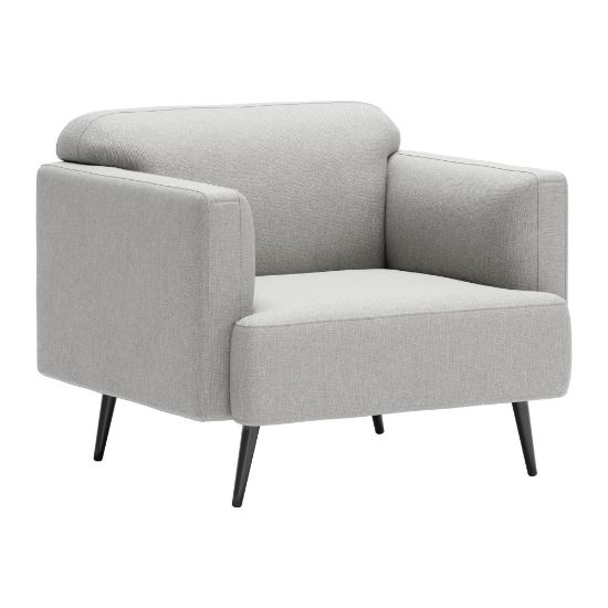 Picture of Zuo Modern Amsterdam Armchair, Light Gray/Black