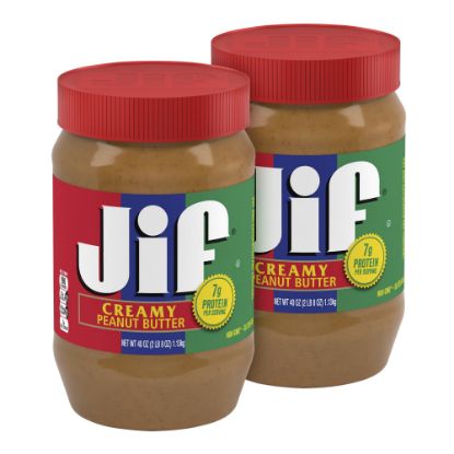 Picture of Jif Creamy Peanut Butter, 40 Oz, Pack Of 2 Jars