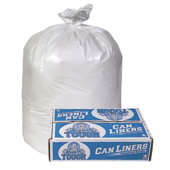 Picture of Pitt Plastics Linear Low Density Can Liner, 0.75-mil, 40in x 46in, White, Case Of 100