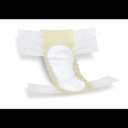 Picture of FitRight Extra Disposable Briefs, X-Large, White/Yellow, 20 Briefs Per Bag, Case Of 4 Bags