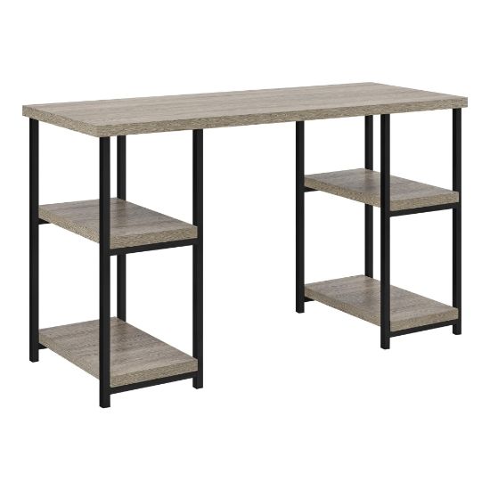 Picture of Ameriwood Home Elmwood 48inW Double-Pedestal Computer Desk, Distressed Gray Oak