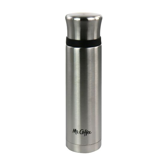 Picture of Mr. Coffee Stainless-Steel Thermal Travel Bottle, 23 Oz, Silver