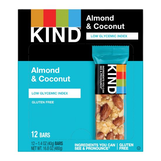 Picture of KIND Almond And Coconut Fruit And Nut Bars, 1.4 Oz, Box Of 12