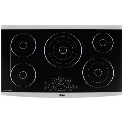 Picture of LG Studio LSCE365ST Electric Cooktop - Glass Ceramic Cooktop - Black, Stainless Steel