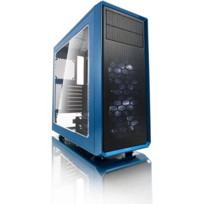 Picture of Fractal Design Focus G Computer Case with Windowed Side Panel - Mid-tower - Petrol Blue - Steel - 5 x Bay - 2 x 4.72in x Fan(s) Installed - ATX, Micro ATX, ITX Motherboard Supported - 6 x Fan(s) Supported