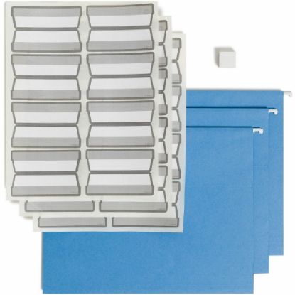 Picture of Smead ProTab Filing System With 20 Hanging File Folders, 24 ProTab 1/3-Cut Tab Labels And Eraser, Letter Size, Blue