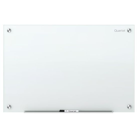 Picture of Quartet Infinity Unframed Glass Non-Magnetic Dry-Erase Whiteboard, 48in x 36in, White