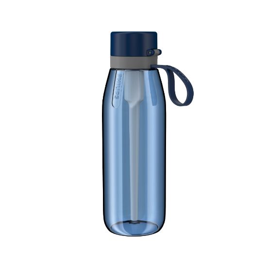 Picture of Philips GoZero Everyday Tritan Water Bottle With Filter, 36 Oz, Navy Blue