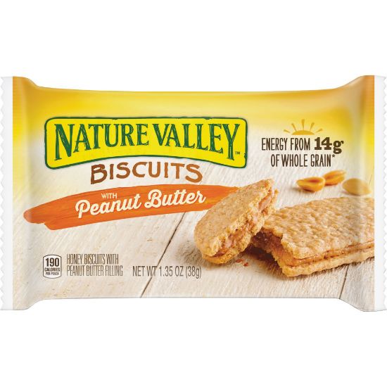 Picture of NATURE VALLEY Flavored Biscuits - Peanut Butter, Honey - Box - 1.35 oz - 16 / Box