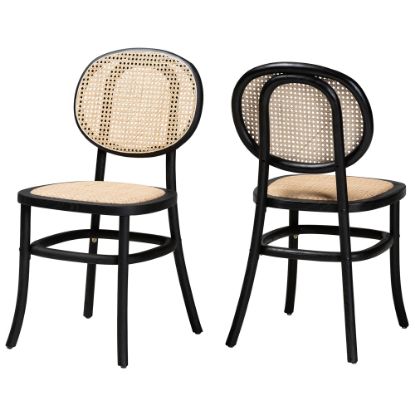 Picture of Baxton Studio Garold Dining Chairs, Beige/Black, Set Of 2 Chairs