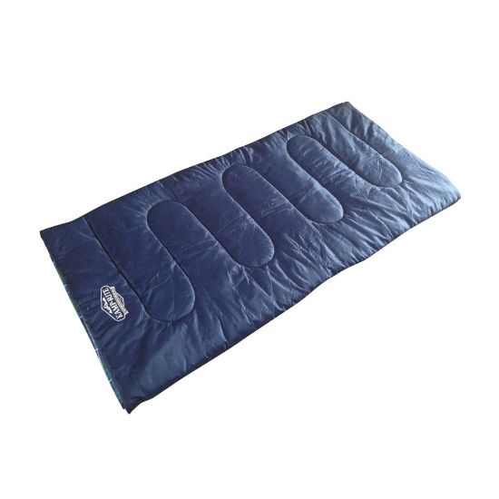 Picture of Kamp-Rite King Size 0 deg. Sleeping Bag, 40in x 80in, Dark Blue/Plaid