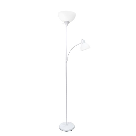 Picture of Simple Designs Floor Lamp With Reading Light, 71inH, White