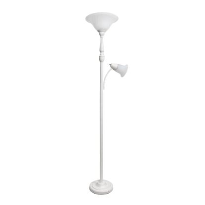 Picture of Elegant Designs 2-Light Mother/Daughter Floor Lamp, 71inH, White