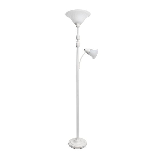 Picture of Elegant Designs 2-Light Mother/Daughter Floor Lamp, 71inH, White