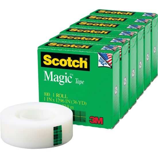 Picture of Scotch Magic Tape, 1in x 108ft, Clear, Pack Of 6 Rolls