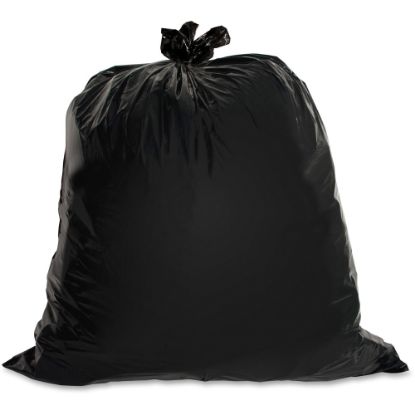 Picture of Genuine Joe 1.5 mil Trash Bags, 45 gal, 39inH x 46inW, Black, 50 Bags