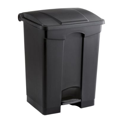 Picture of Safco Plastic Step-On Receptacle, 17 Gallon, Black