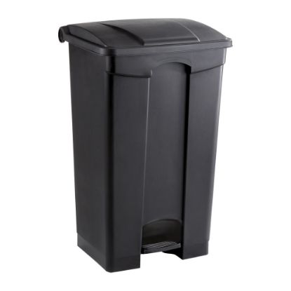 Picture of Safco Plastic Step-On Receptacle, 23 Gallon, Black