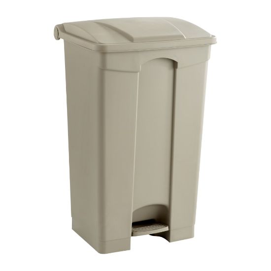 Picture of Safco Plastic Step-On Receptacle, 23 Gallon, Tan