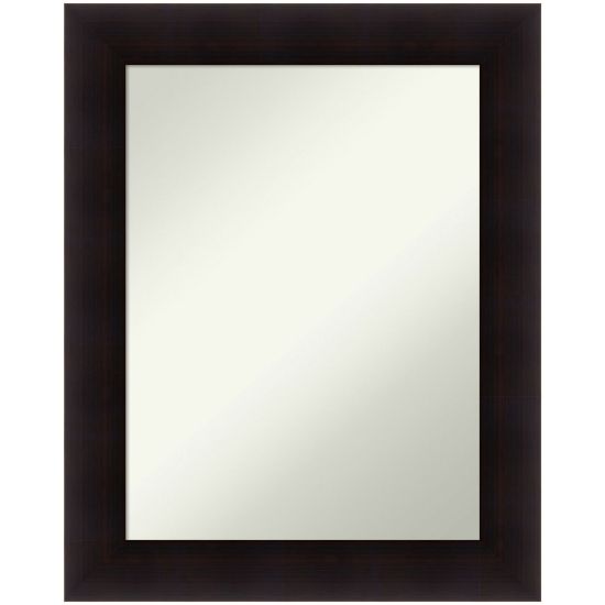 Picture of Amanti Art Non-Beveled Rectangle Wood-Framed Bathroom Wall Mirror, 29-1/2in x 23-1/2in, Portico Espresso