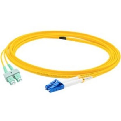 Picture of AddOn - Patch cable - LC/APC single-mode (M) to SC/APC single-mode (M) - 3 m - fiber optic - duplex - 9 / 125 micron - OS2 - riser - yellow