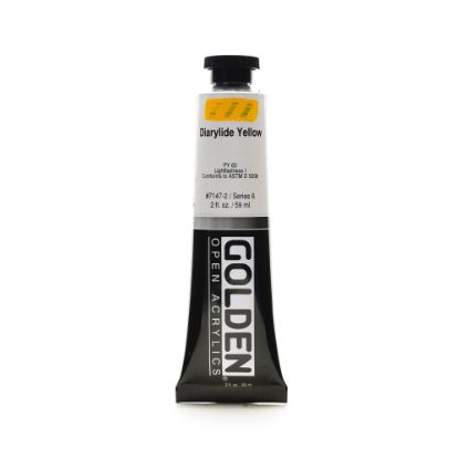 Picture of Golden OPEN Acrylic Paint, 2 Oz Tube, Diarylide Yellow