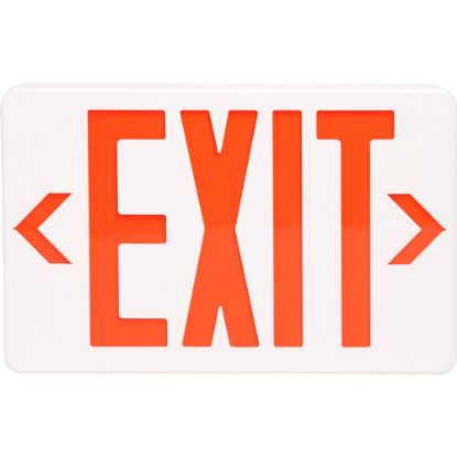 Picture of Tatco LED Exit Sign with Battery Back-Up, 8 3/4in x 12 1/4in x 2 1/2in, White