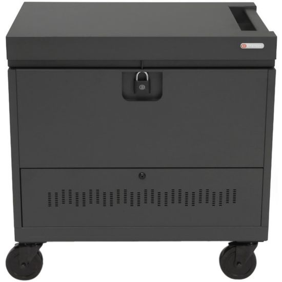 Picture of Bretford CUBE Toploader - 34in Width x 23in Depth x 33in Height - Charcoal Steel Frame - For 40 Devices